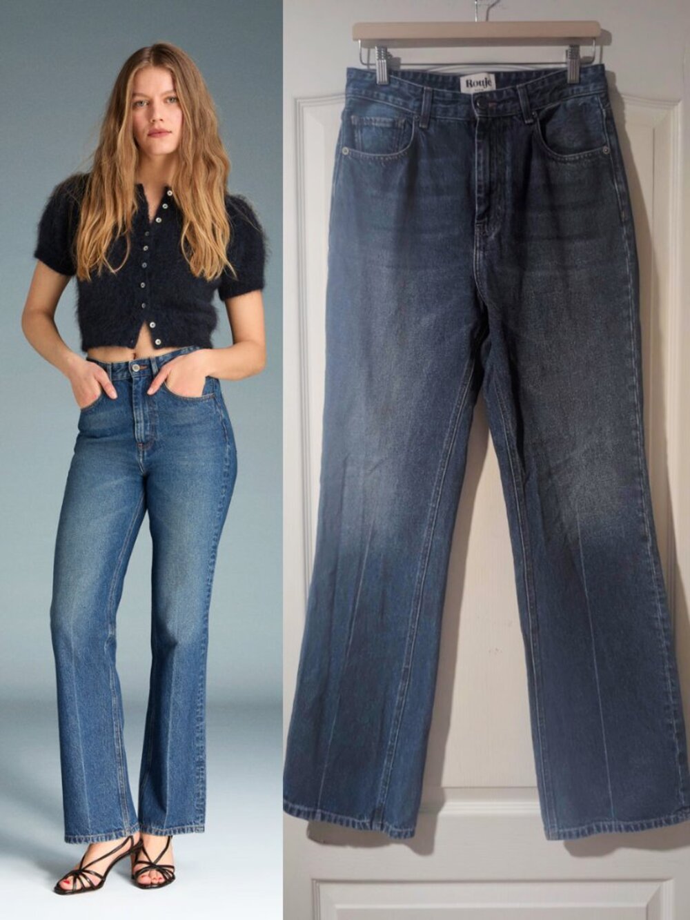 Rouje | Madeline Flared Jeans In Indigo Blue